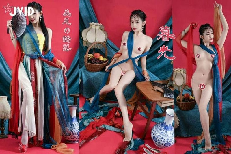 美足の诱惑★-女神暮光敦煌风格造型服饰首度尝试-飞越天际穿梭时空与你来场空前未有的爱恋滋味~