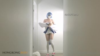hongkongdoll 裸体舞 cos蕾姆脱衣舞