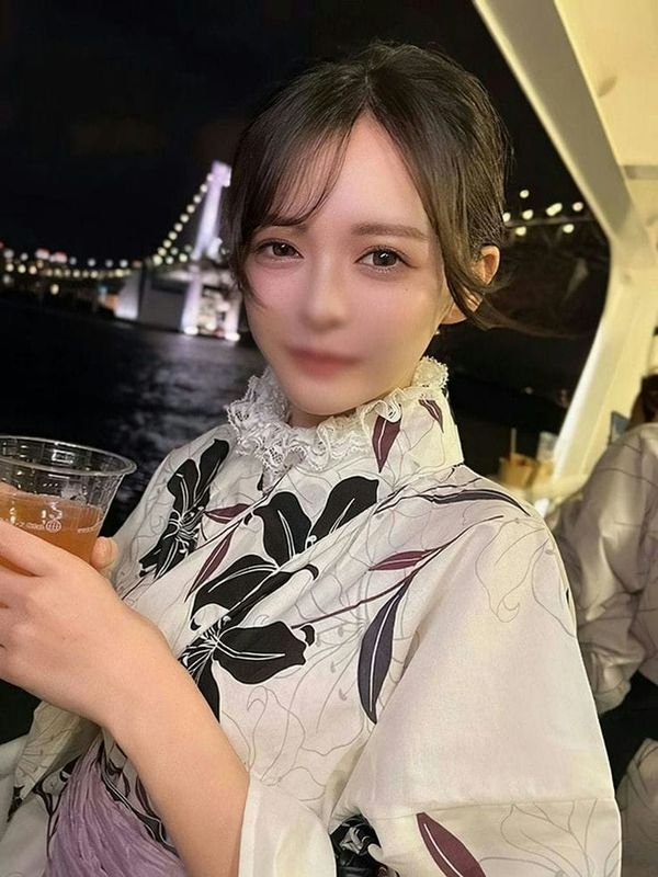 激アツ!真夏の夜のイチャラブおせっせ 浴衣がヤバすぎるスレンダー美乳な最强ビジュ强女子大生 20歳 ピンクの膣内に大量中出し『ら